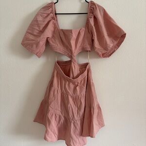 Free People cross of sunlight pink mini dress